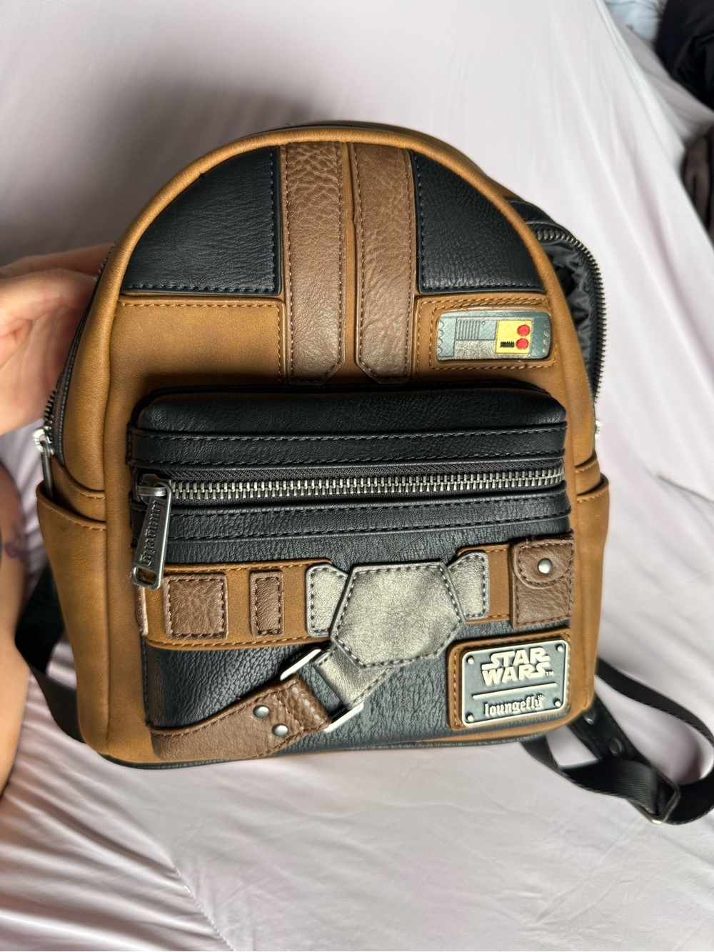Loungefly Star Wars Brown, Black & Silver Mini Backpack